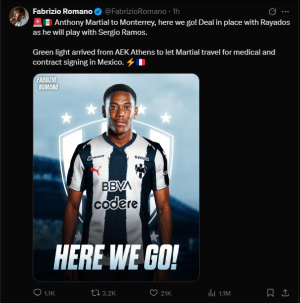 Anthony Martial's Career Takes Unexpected Turn: Ex-Man Utd Star Set to Join Sergio Ramos at Monterrey