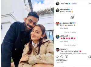 Virat Kohli's Intimate Photo with Anushka Sharma Breaks the Internet, Raking in Millions of Likes in Hours