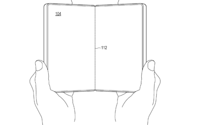 Conceptual design of Microsoft's patented foldable device.